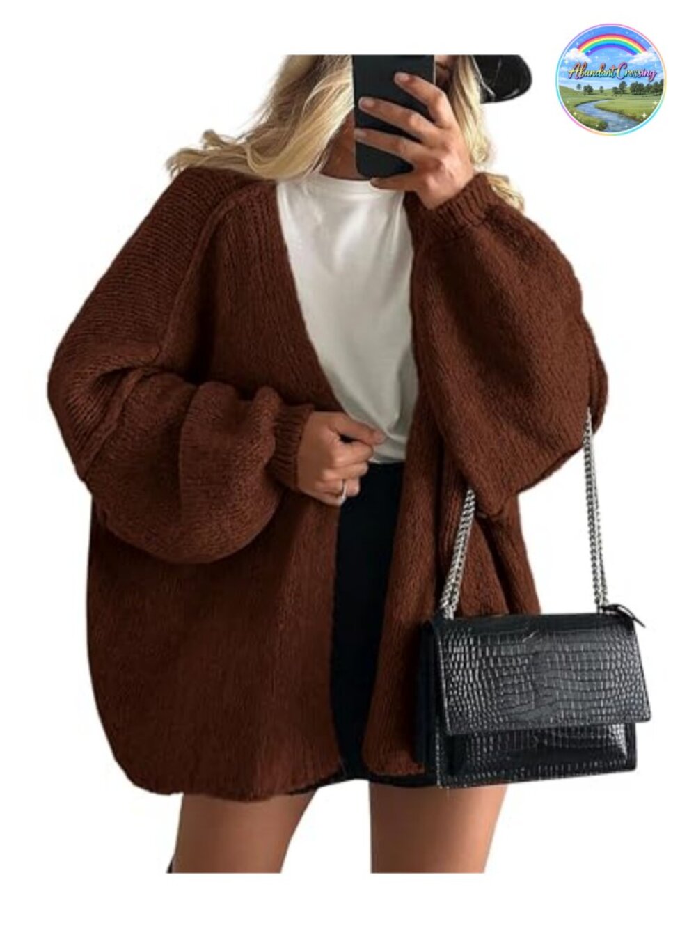 Oversized Open Front Cardigan Sweater Knit Long Sleeve Slouchy